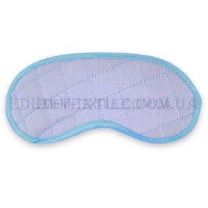 Маска для сна Люкс-31 Голубая стеганная Голубой, 20х8