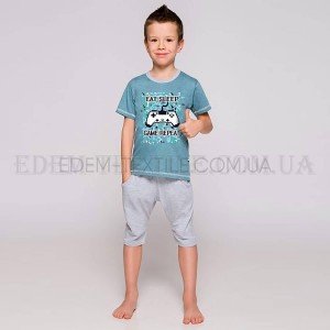 Трикотажная детская летняя пижама для мальчика Alan , Рост 104