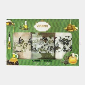 Подарочный набор кухонных салфеток Vianna Olive , 30х50-3шт
