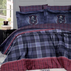 Элитный комплект постели сатин евро Doris , Евро