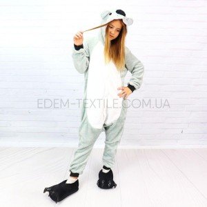 Детский костюм Кигуруми Коала серая , Рост 130