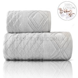 Хлопковое жаккардовое полотенце Sikel Piramit Серый, 50х90