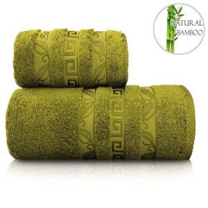 Полотенце бамбуковое для ванной Bambo Naturel Оливковый, 50х90
