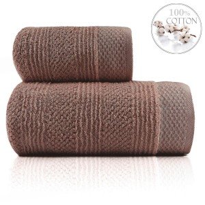 Хлопковое Полотенце Махра Sikel Juliet Kombin Коричневый, 50х90