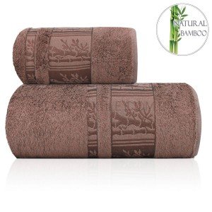 Турецкое бамбуковое полотенце Agac Zeron Коричневый, 50х90