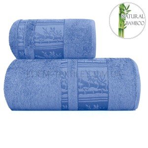 Однотонное бамбуковое полотенце Agac Zeron Голубой, 50х90