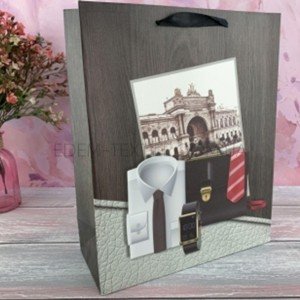 Пакет для упаковки подарка мужчине Giftman , 26x32x12