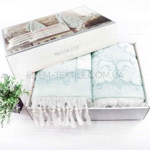 Жаккардовые полотенца Celestina Maison D'or Ice , 50х100-1шт,85х150-1шт