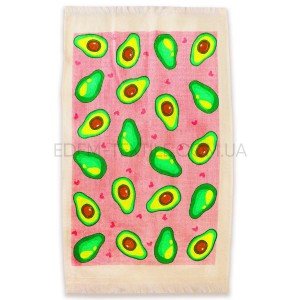 Полотенце хлопковое для кухни с бахромой Авокадо , 40х60