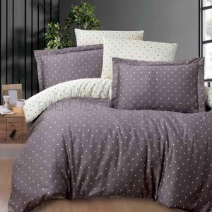 Постельное белье Issihome Сатин Point Lilac , Евро