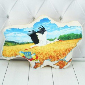 Патриотическая Подушка сувенир Україна Лелека , 42х28