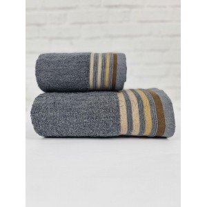 Мужское махровое полотенце Colorful Home 5801 Графитовый, 50х100