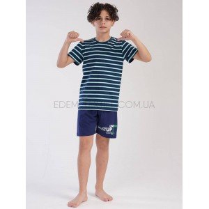 Пижама футболка с шортами для мальчика 2100 Синий, Рост 98-104 (3-4 года) Пижама футболка с шортами для мальчика 2100 Синий, Рост 98-104 (3-4 года)