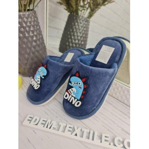 Тапочки для мальчика детские подростковые Dino Синий, 30/31