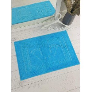 Коврик для ванной Велсофт прорезиненный Sadi Бирюзовый, 45х65