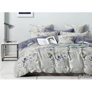 Сатиновое постельное белье Букет цветов S534 , Полуторный