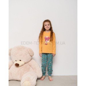 Подростковая пижама на девочку Чашки 95185 Желтый, Рост 128-134 (8-9 лет)