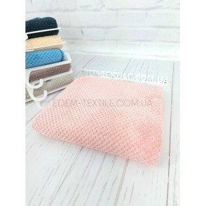 Полотенце плюшевое пушистое Соты Colorful Home Пудровый, 50х90