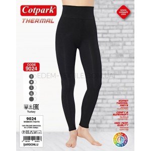 Женские термо лосины подштаники Cotpark 9024 Черный, S