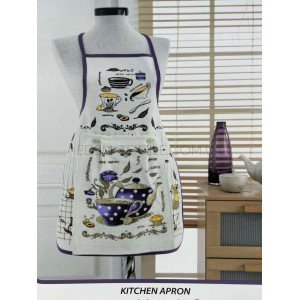 Набор женский фартук и полотенце Чайный сервиз ,
