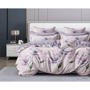Комплект постельного белья сатин Цветы S546 , Полуторный