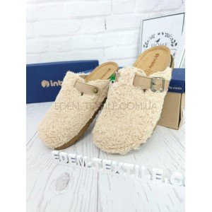 Тапочки закрытые женские эко мех Inblu DJ-5H Бежевый, 36