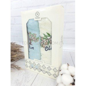 Подарочный набор кухонных полотенец Оливки , 30х50-2шт