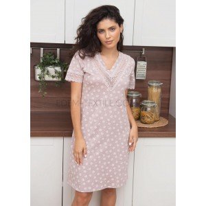 Ночная рубашка с коротким рукавом Цветочки 1174