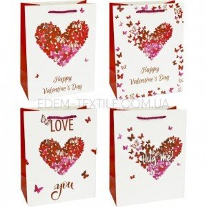 Пакет для упаковки подарков Valentine's Day , 18х23х10