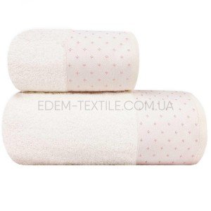 Махровое хлопковое Полотенце Fakili Yildiz Светло-розовый, 50х90
