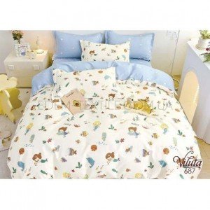 Комплект белья для детей Русалка и Рыбки 687 , В кроватку