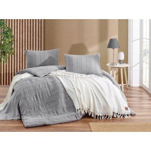 Комплект постельного белья Муслин Patara Gri , Евро