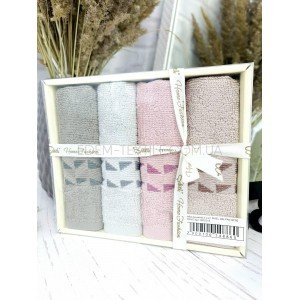 Набор махровых салфеток на подарок 4 в 1 Dalyan , 30х50-4шт