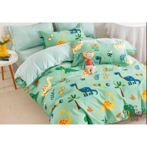 Набор постели для подростка сатин Dino 698 , Полуторный