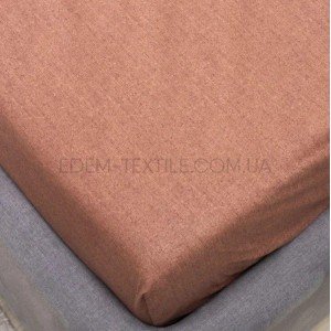 Однотонная Простынь на резинке Ранфорс Viluta , 180x200x25