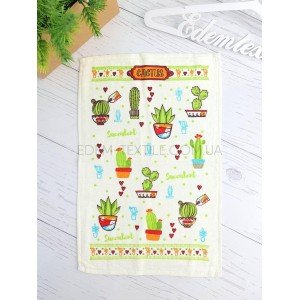 Кухонная Салфетка для рук с принтом Кактусы , 30х50
