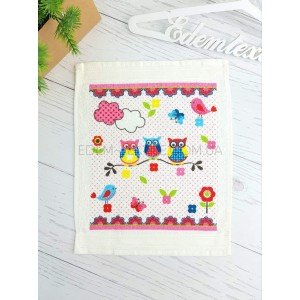 Салфетка хлопковая для рук Совы махра Akipek , 30х40