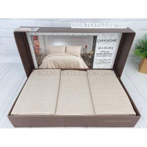 Покрывало с наволочками Capa Home Allegra Бежевый, 240х260+нав.50х70-2шт
