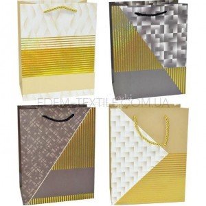 Оригинальный подарочный картонный пакет 1607 , 18х23х10