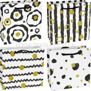 Стильный бумажный подарочный пакет 2021 , 18х23х10