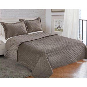 Покрывало с наволочками на большую кровать 1608 Мокко, 230х250+нав.50х70-2шт