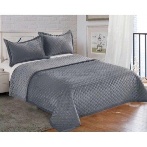 Покрывало для кровати с наволочками Colorful сизый, 230х250+нав.50х70-2шт