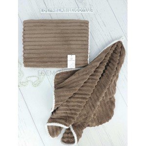 Полотенце для тела микрофибра Шарпей 6016 Какао, 50х90