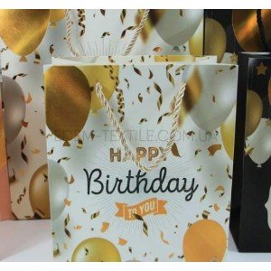 Подарочный пакет Шарики на белом фоне , 31x42x12