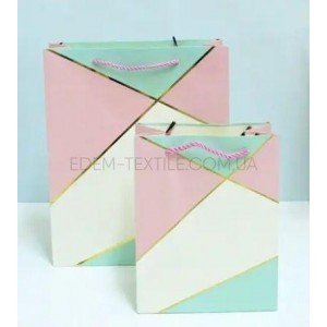 Подарочный пакет с рисунком Геометрия , 31x42x12