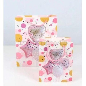 Подарочный бумажный пакет Надувные Шарики , 31x42x12