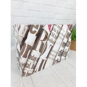 Пакет для упаковки подарка принт Газетка , 47х30х15