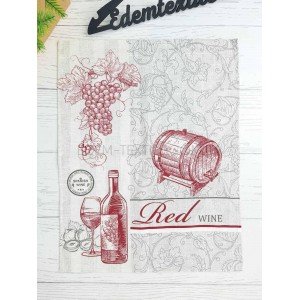 Кухонное полотенце из Рогожки Red Wine , 45х60