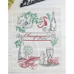 Полотенце Рогожка 100% хлопок Champagne Wine , 45х60