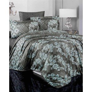 Постельное белье сатин люкс Altinbasak Freya mint , Евро